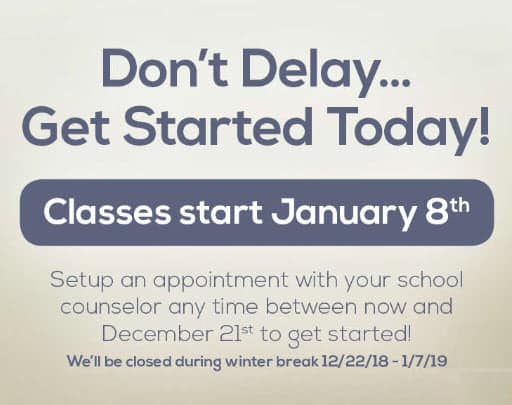 don't delay classes start January 8th