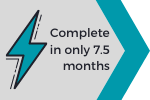 Complete in only 7.5 months icon for website complete in only 7.5 months