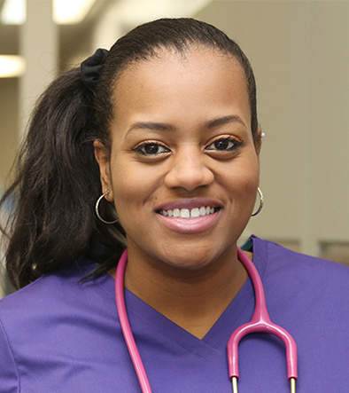 smiling nurse with stethoscope