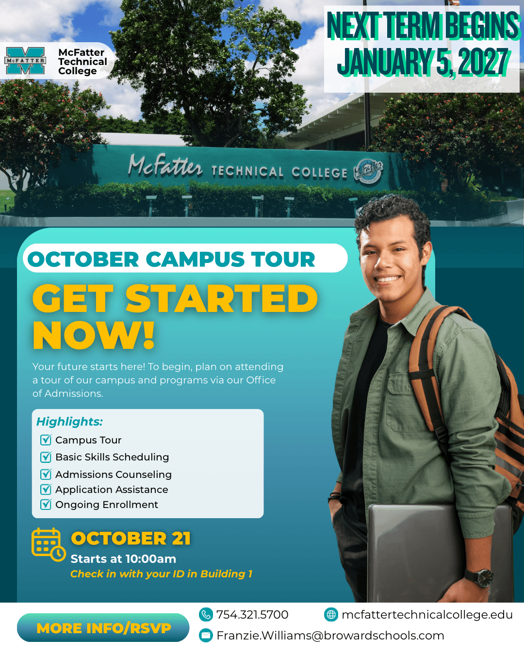 October 2026 mtc campus tours Instagram Post October tours